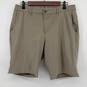 Johnnie-O Prep-Formance Shorts Mens 33 Khaki Brown Performance Golf Casual